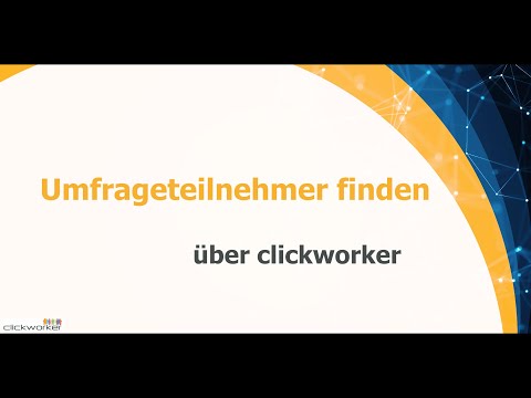 Umfrageteilnehmer finden über clickworker
